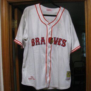 VTG MITCHELL & NESS  BABE RUTH # 3 BOSTON BRAVES RETRO THROWBACK JERSEY SIZE 54